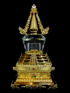 水晶鍍金舍利塔(大) 29cm