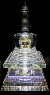 水晶佛塔(舍利塔)西藏設計(42公分高)