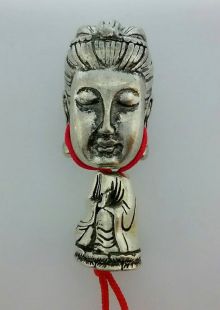 觀音佛頭(白銅鍍銀)