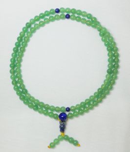 東陵玉念珠 6mm x 108顆 (青金石 隔珠)
