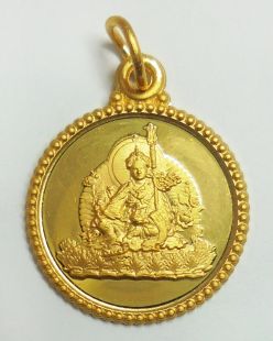 24K純金蓮師像墜