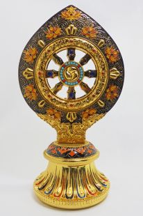彩色鍍金法輪寶(大)