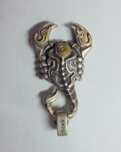 925純銀蠍子(三字明)吊飾