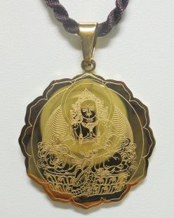 黃財神不鏽鋼墜