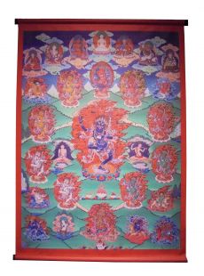 黑憤怒空行母-印刷唐卡 (修吹瑪四施可用)(施身法)