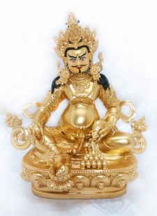 黃財神 銅全鎏金佛像