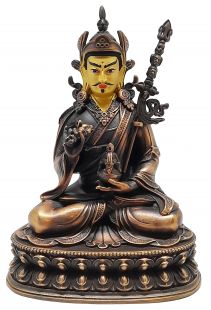 蓮花生大士紅銅佛像(10公分) 金面