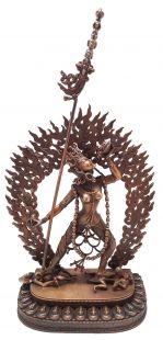卡雀佛母紅銅佛像27公分高