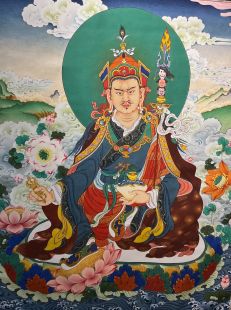 蓮花生大士 (布框印刷唐卡)